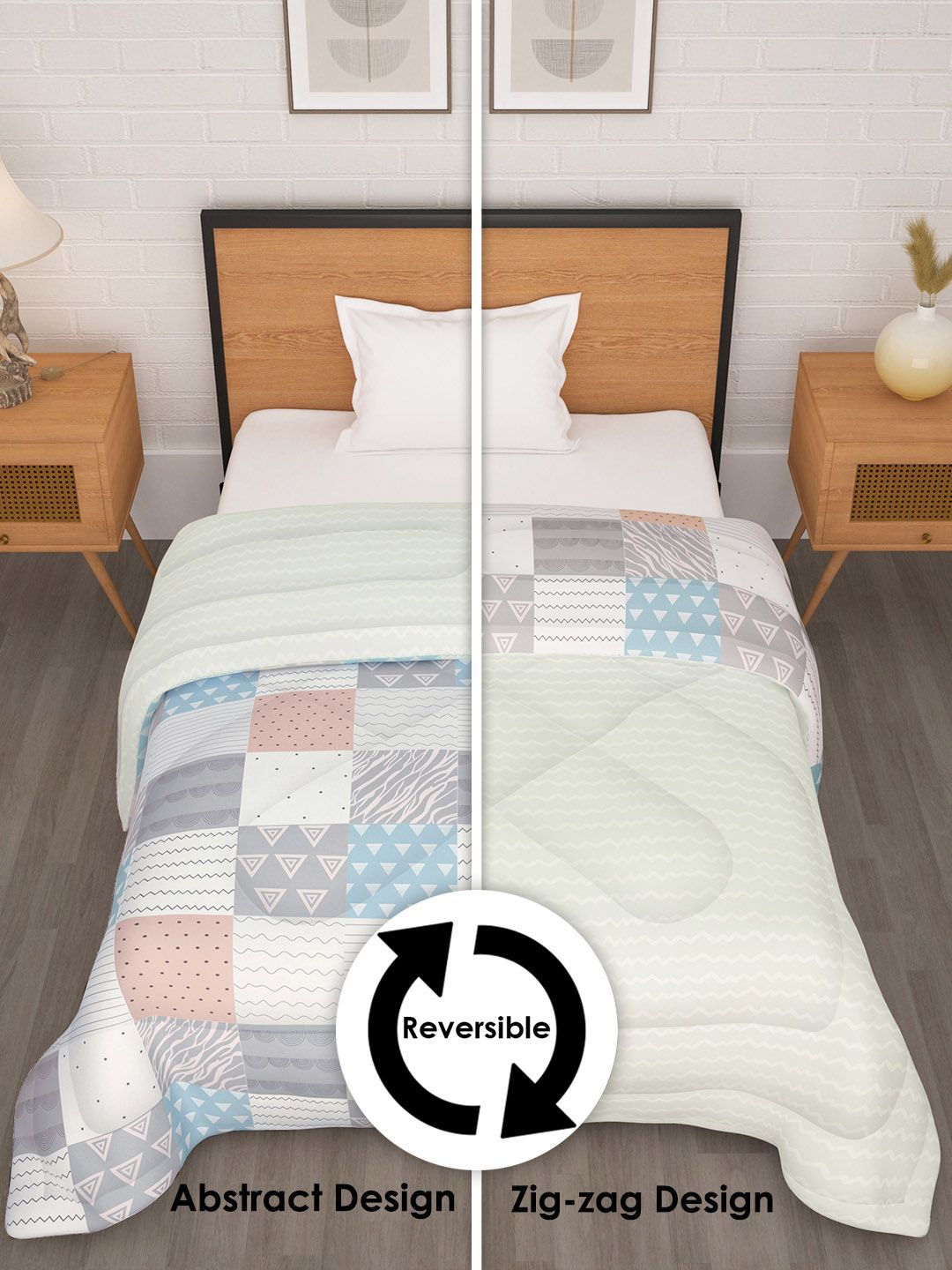 Story@home Printed 180 GSM Reversible Ac Room Single Bed Comforter