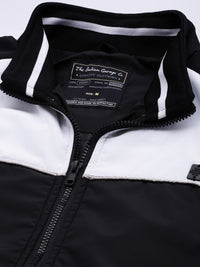 The Indian Garage Co Men Slim Fit Colourblock Zip-Front Bomber Jacket