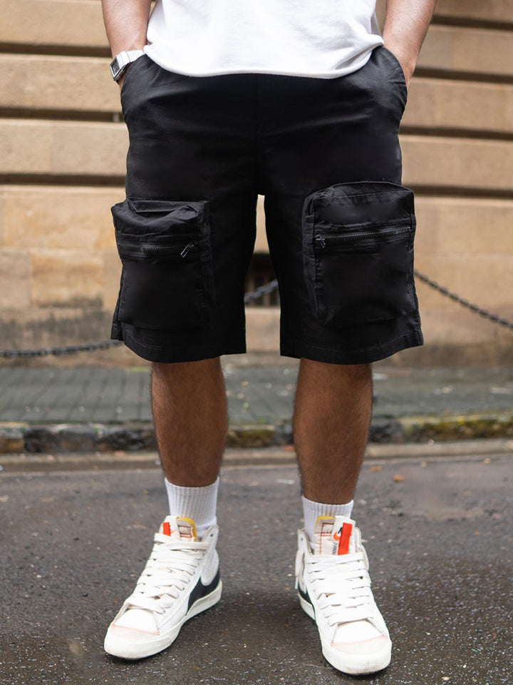 Powerlook Men Cotton Loose Fit Denim Shorts With Pockets