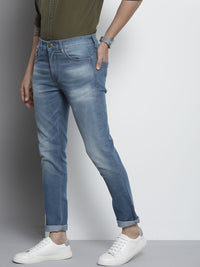 The Indian Garage Co Men Blue Jean Light Fade Stretchable Jeans
