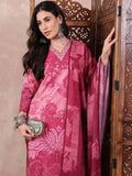 KALINI Floral Printed Thread Work V-Neck Straight Kurta With Trouser And Dupatta
