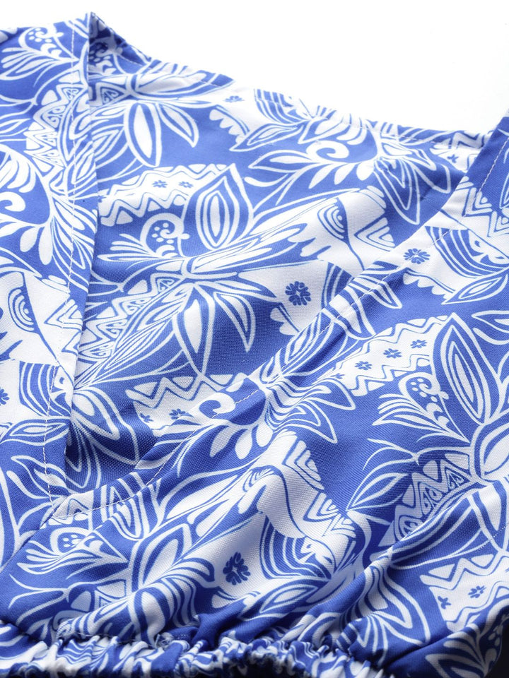 all about you Ethnic Motifs Print Cut-Out Maxi Dress