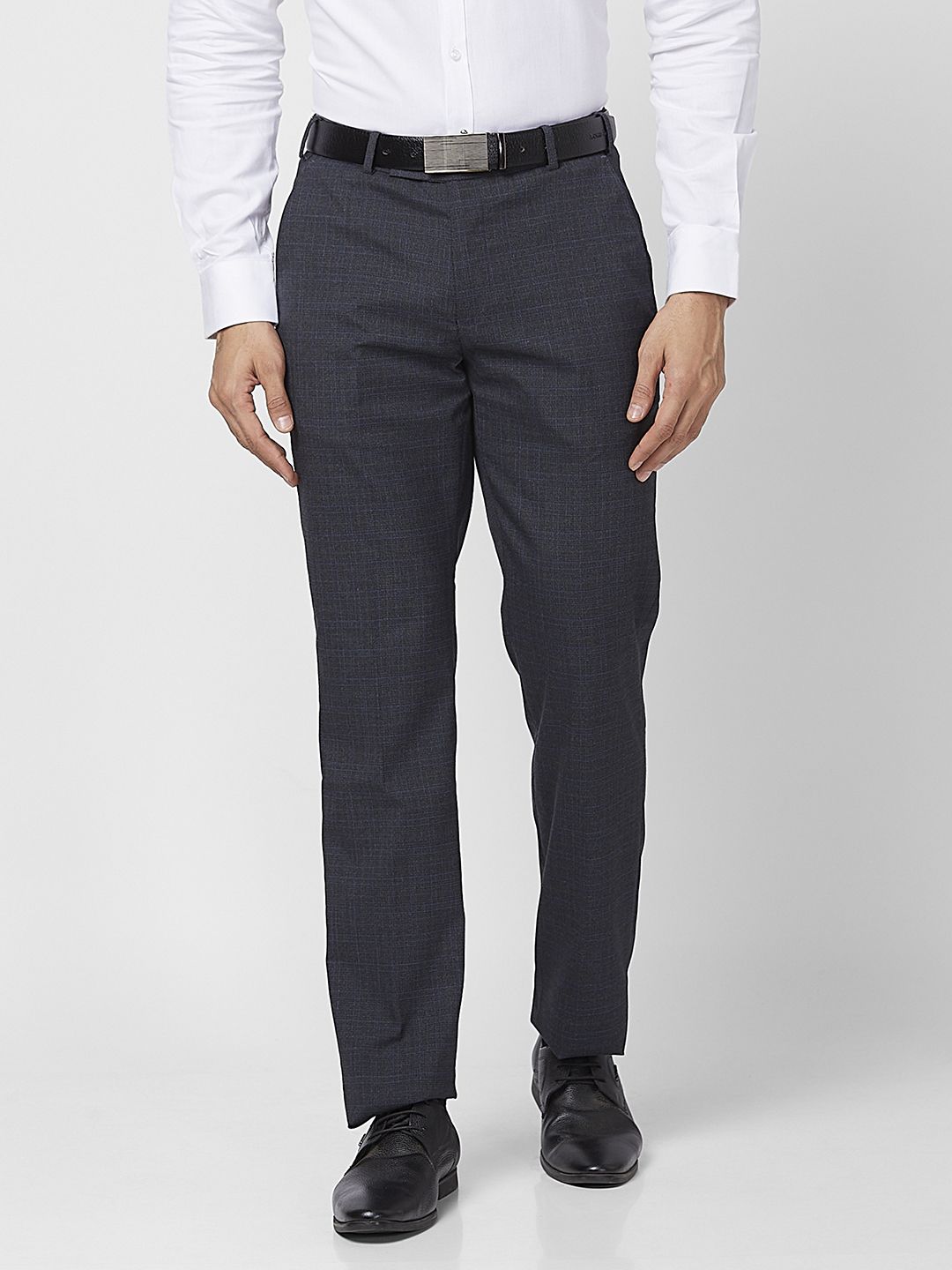 Park Avenue Men Checked Formal Trouser