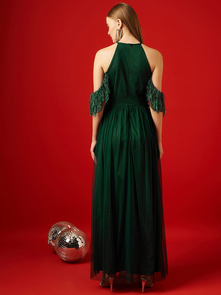 STREET 9 Embellished Net Maxi Dress