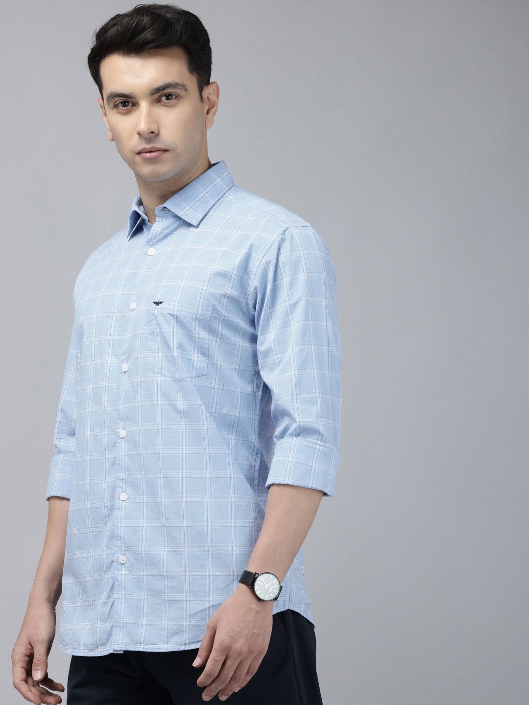 Park Avenue Pure Cotton Slim Fit Checked Shirt