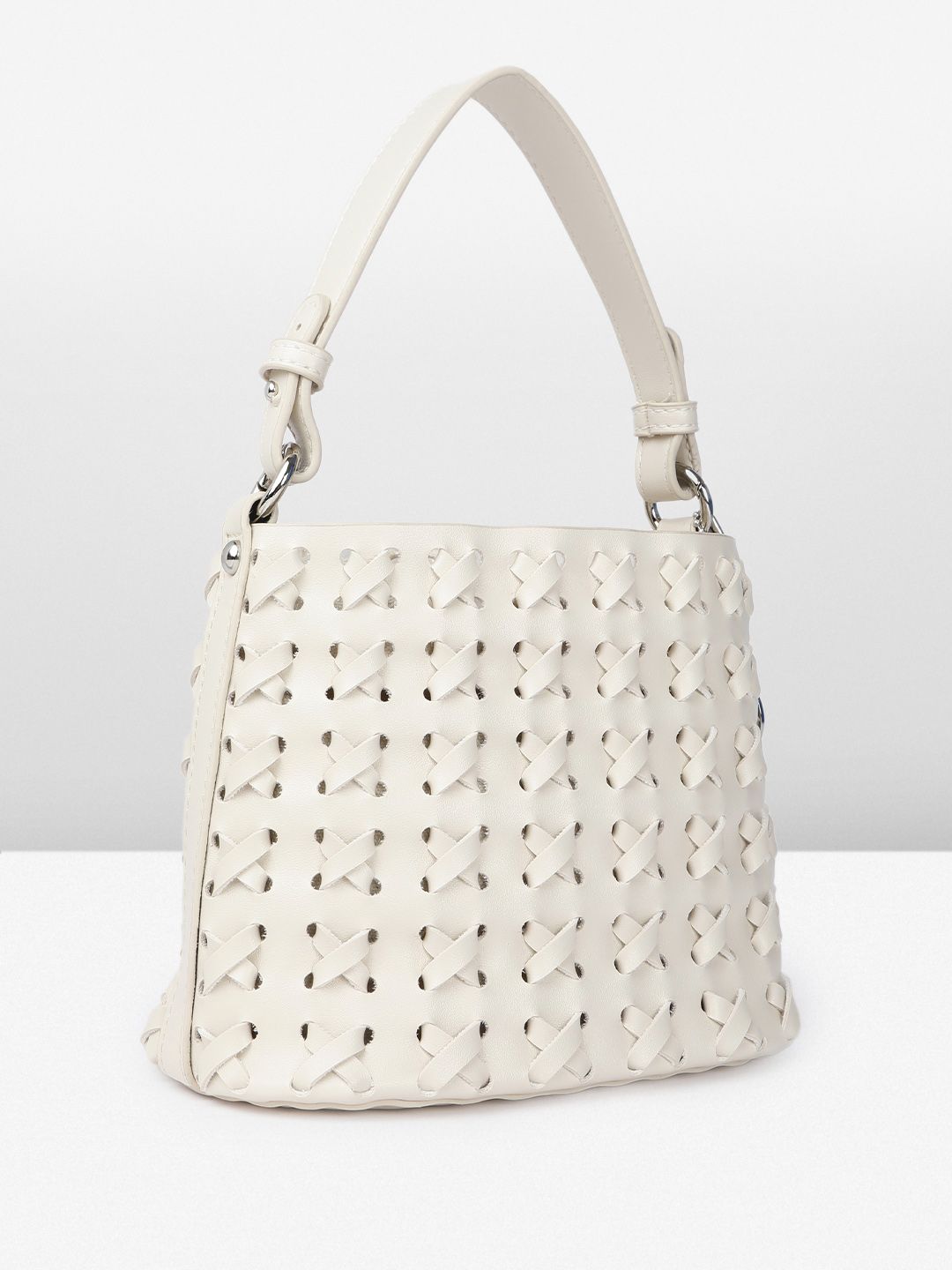 DressBerry Textured Structured Handheld Bag
