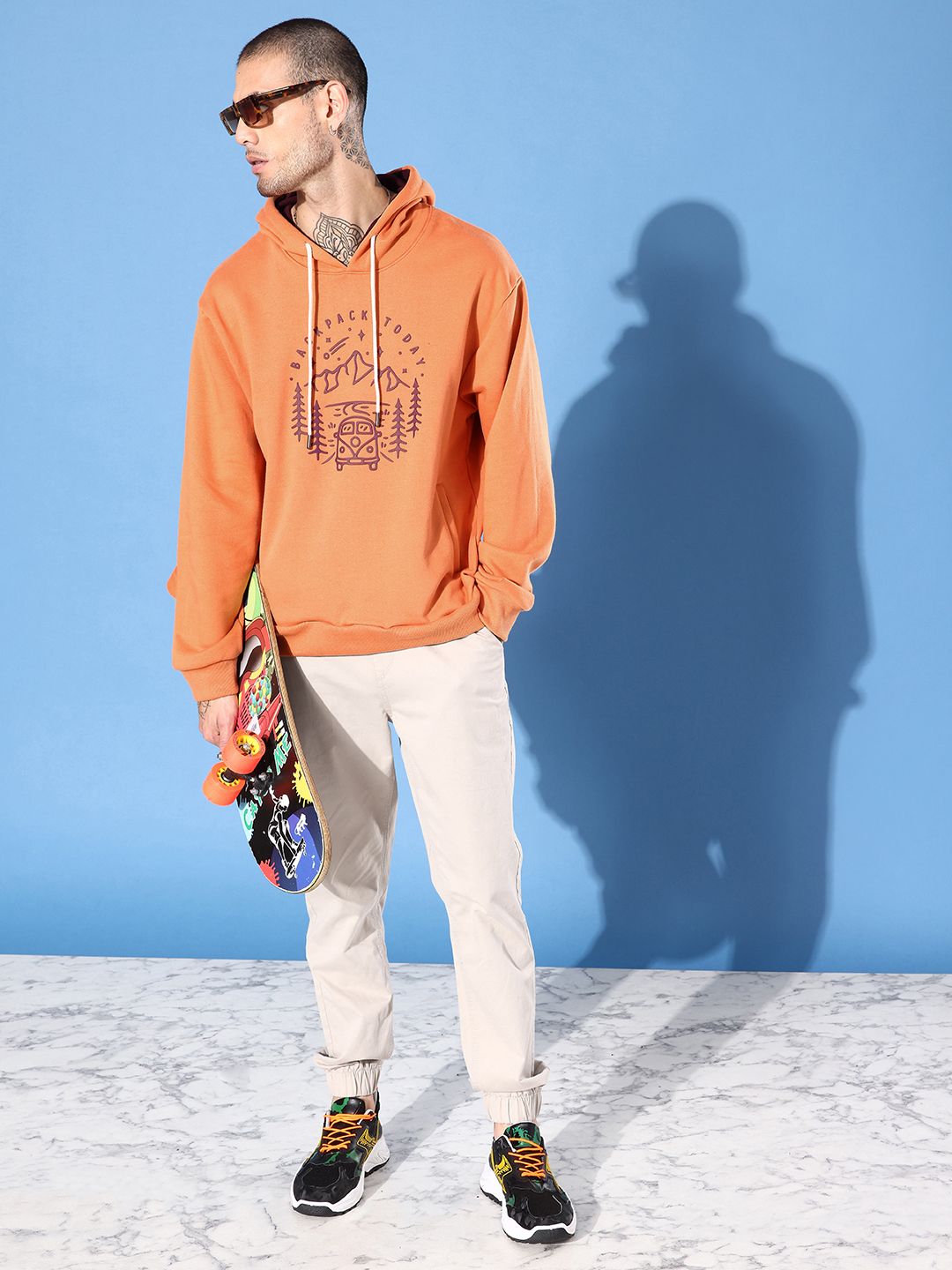 DILLINGER Men Graphic Printed Hooded Sweatshirt
