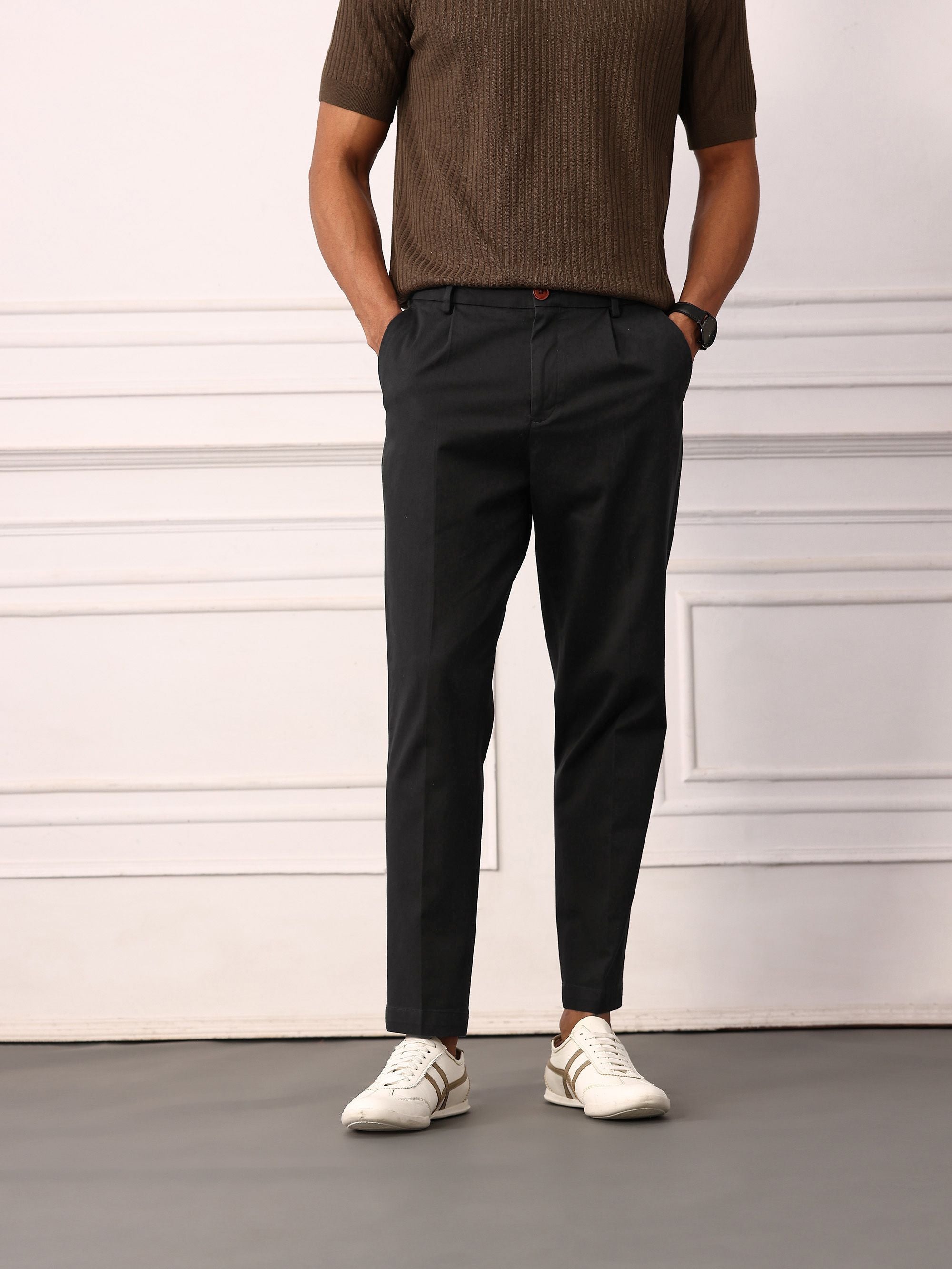 Mr Bowerbird Men Industry Mid-Rise Liberal Fit Chinos