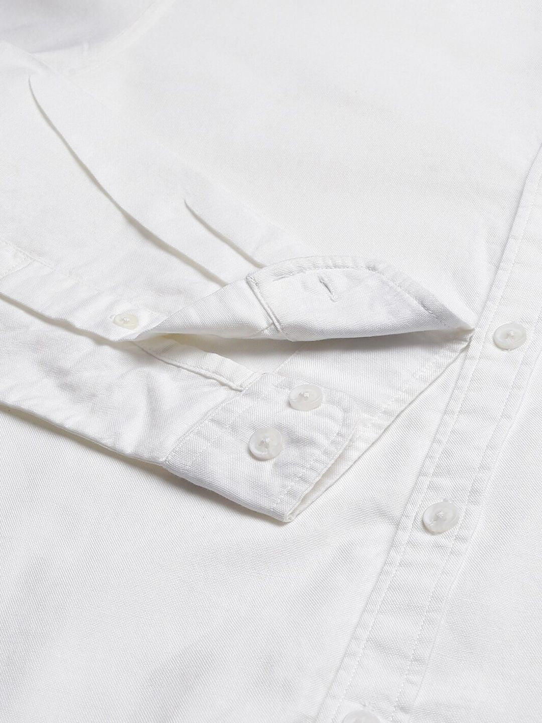 Thomas Scott Men White Slim Fit Cotton Casual  Shirt