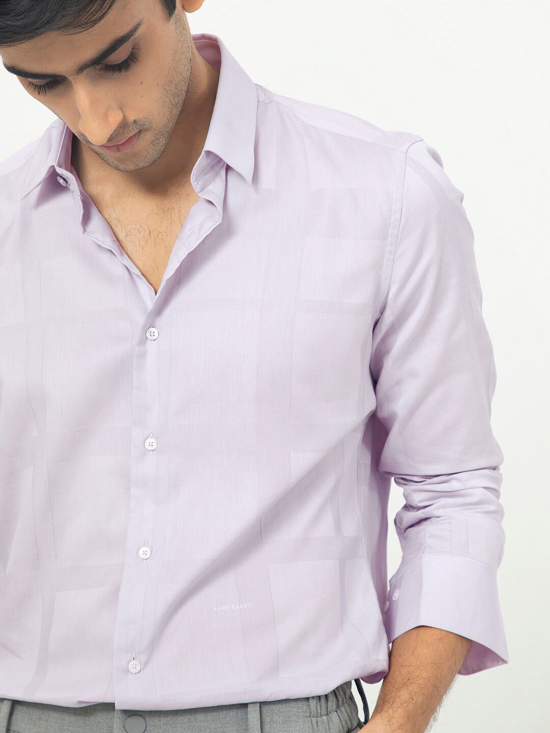 RARE RABBIT Men Boxlines Regular Fit Checked Cotton Shirt