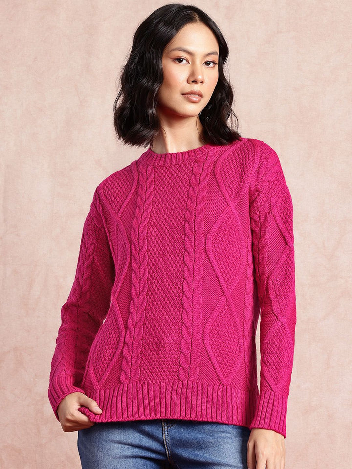 all about you Open-Knit Acrylic Pullover