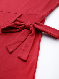 DressBerry Red Layered Dress