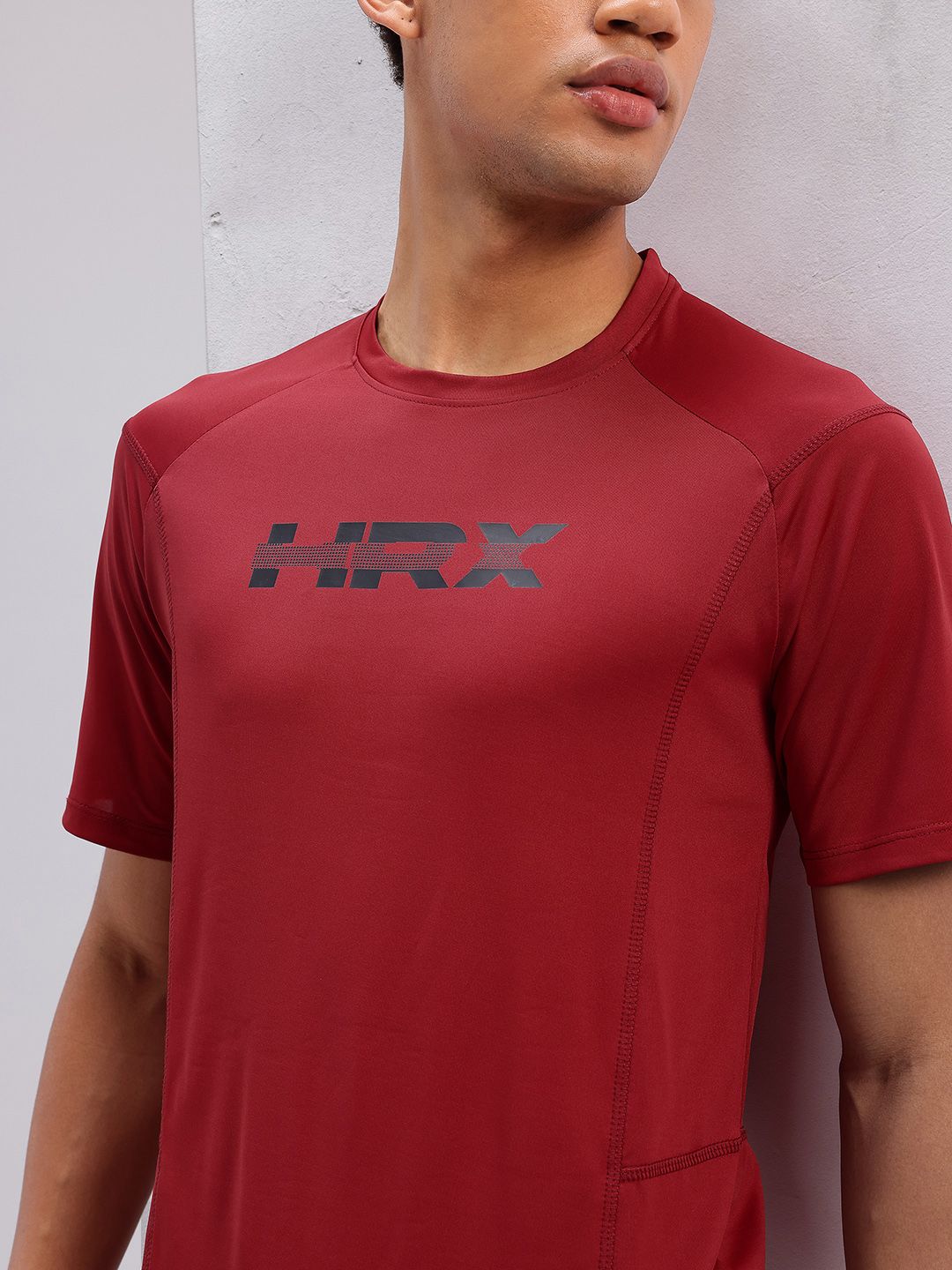 HRX by Hrithik Roshan Men Brand Logo Printed Rapid-Dry Training T-shirt