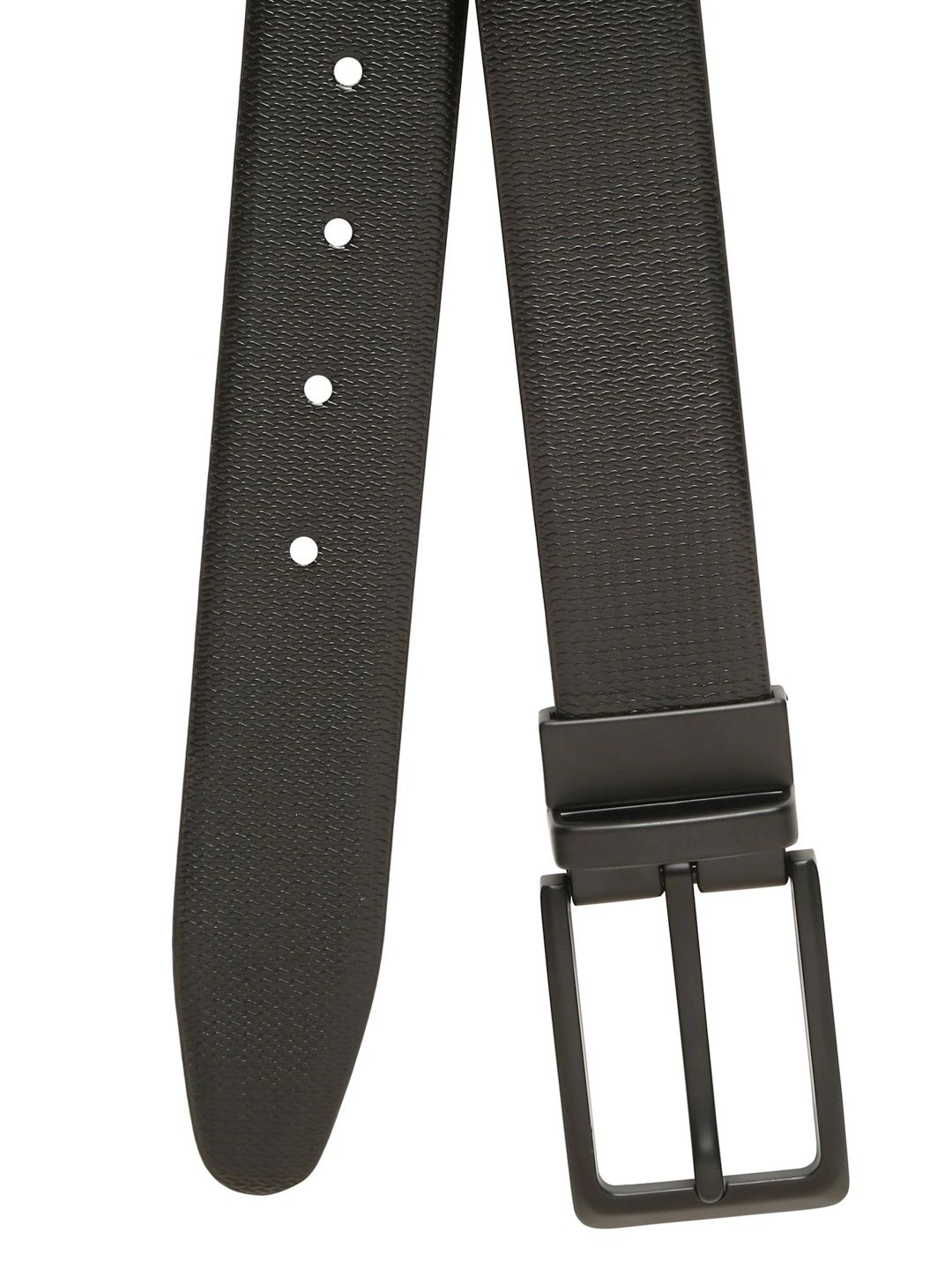Teakwood Leathers Men Textured Leather Reversible Belt