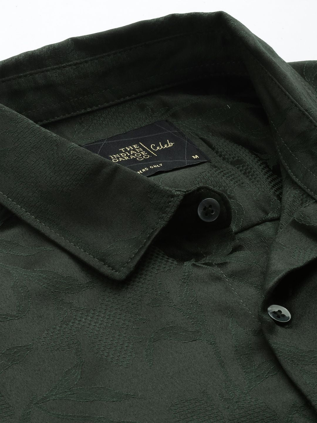 The Indian Garage Co Slim Fit Self Design Opaque Party Shirt