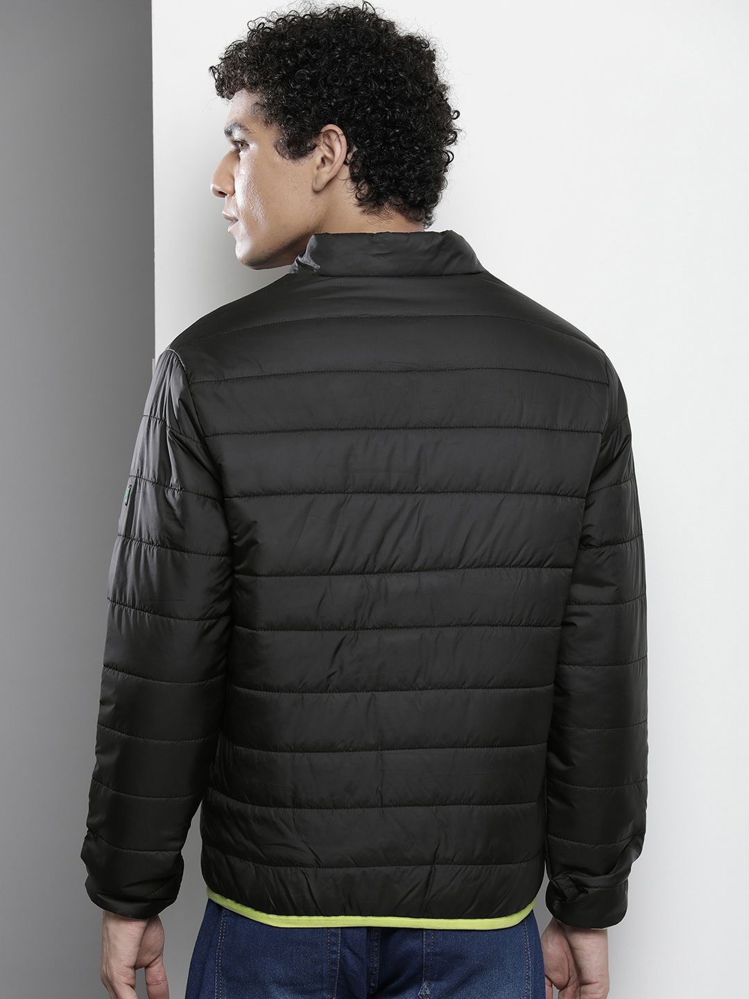 The Indian Garage Co Men Zip-Front Puffer Jacket with Zip Pockets