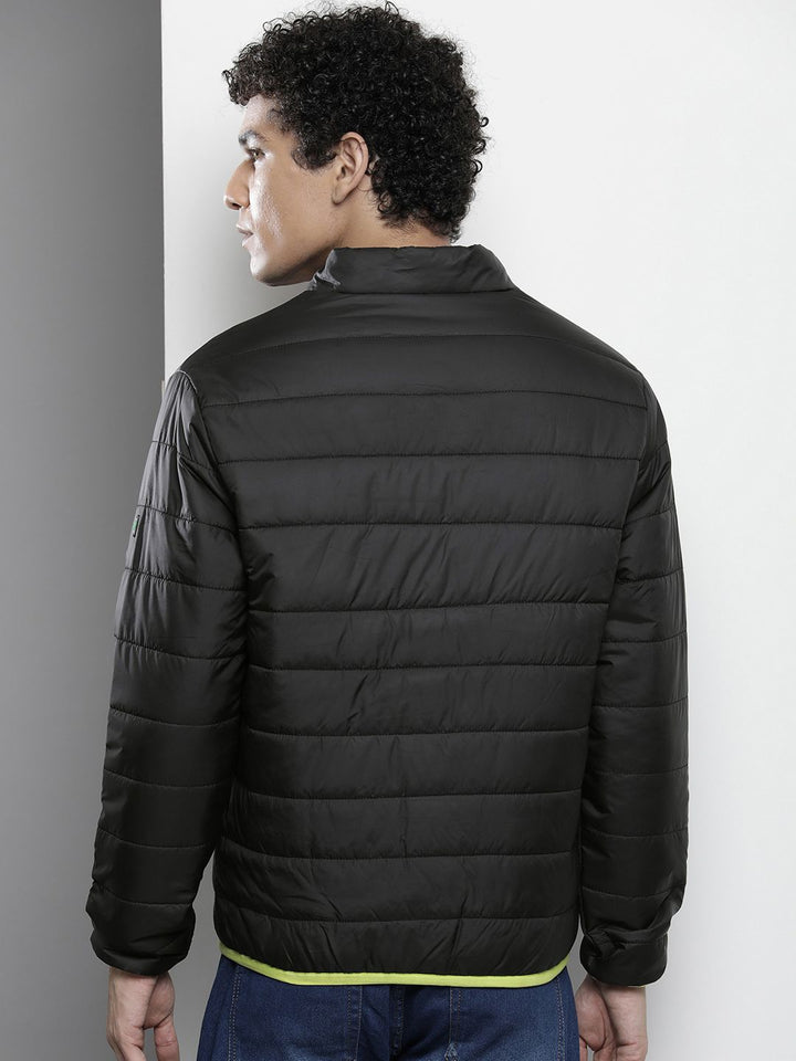 The Indian Garage Co Men Zip-Front Puffer Jacket with Zip Pockets