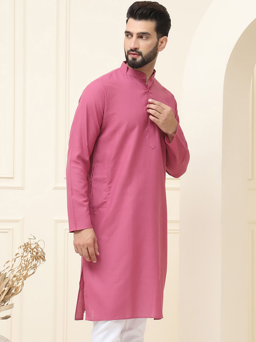 SOJANYA Kurta Sutera Kapas Kolar Mandarin