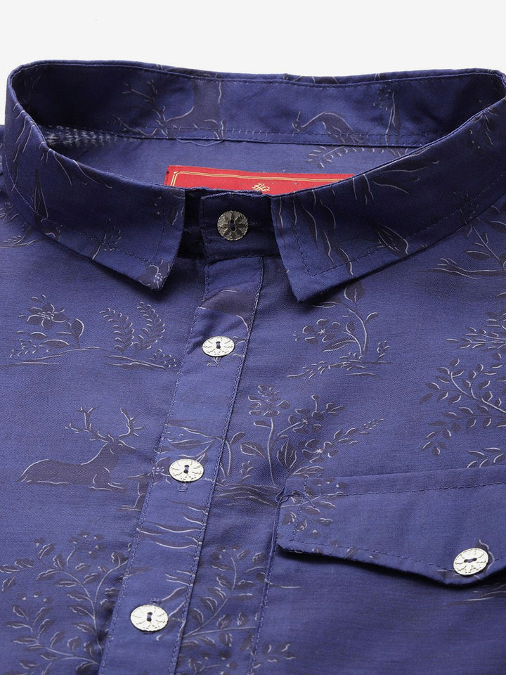 House of Pataudi Animal Graphic Printed Jashn Kurta