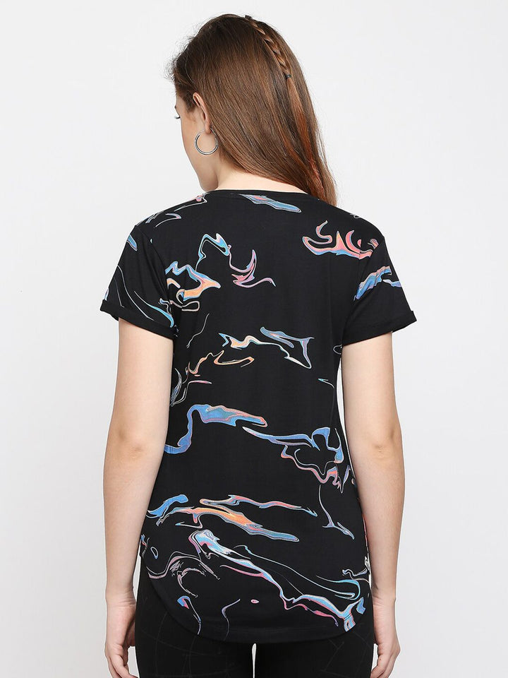 Being Human Abstract Printed Casual Cotton T-shirt