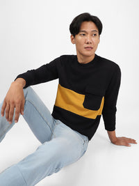Urbano Fashion Men Colourblocked Pocket Sweatshirt