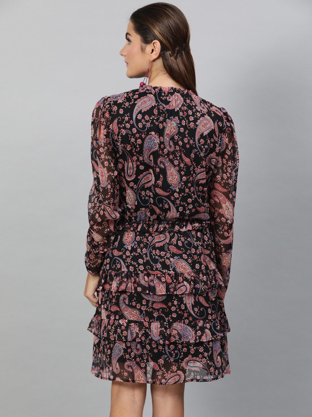 STREET 9 Women Multicoloured Printed Fit and Flare Dress