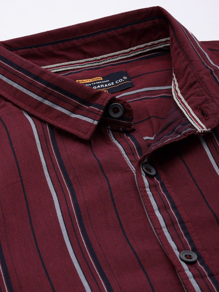 The Indian Garage Co Men Striped Casual Shirt