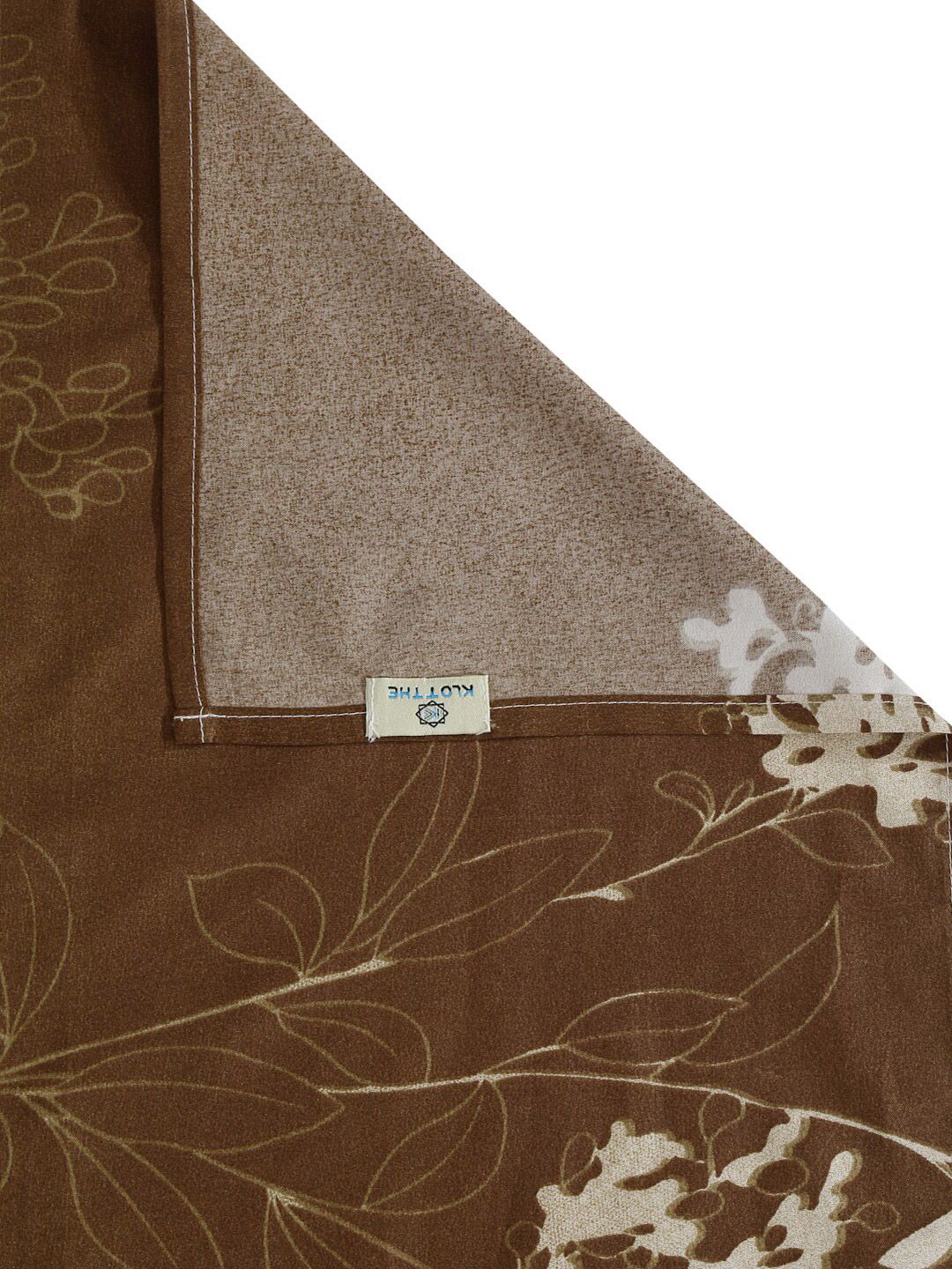KLOTTHE Brown & Pink Floral 300 TC King Bedsheet With 2 Pillow Covers