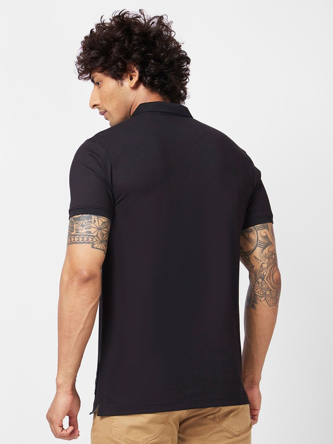 SPYKAR Polo Collar Slim Fit Cotton T-Shirt