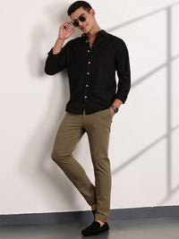 Thomas Scott Men Classic Slim Fit Opaque Casual Shirt