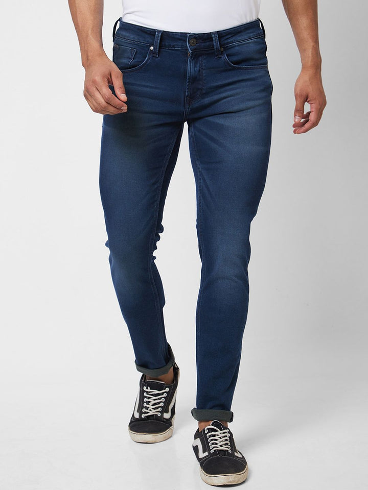 SPYKAR Men Skinny Fit Low-Rise Light Fade Stretchable Jeans
