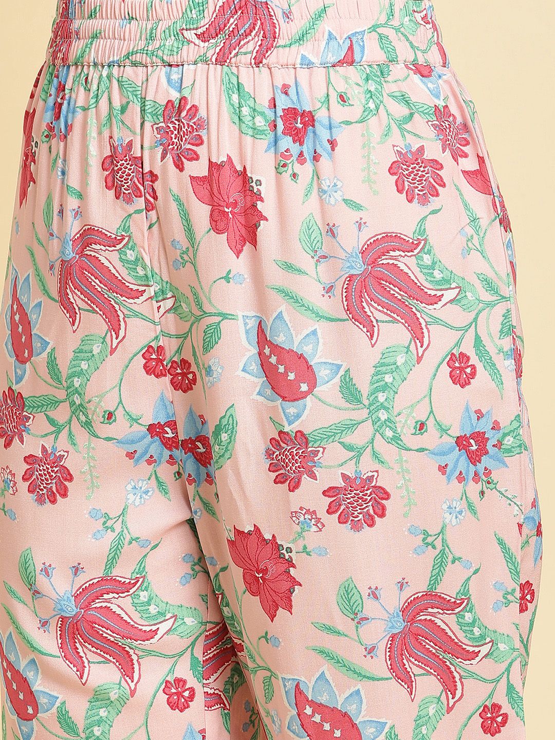 W Floral Printed Kurta with Trousers & Dupatta