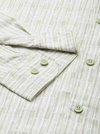 Park Avenue Slim Fit Opaque Striped Pure Cotton Casual Shirt