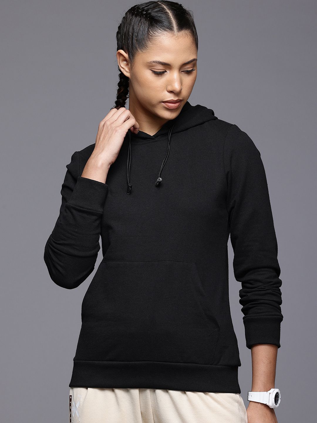 HRX by Hrithik Roshan Typography Print Hooded Sweatshirt