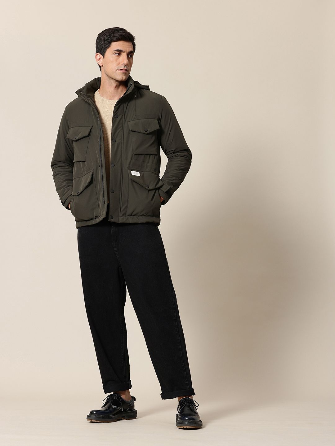 Mr Bowerbird Tailored Fit Hooded Padded Jacket