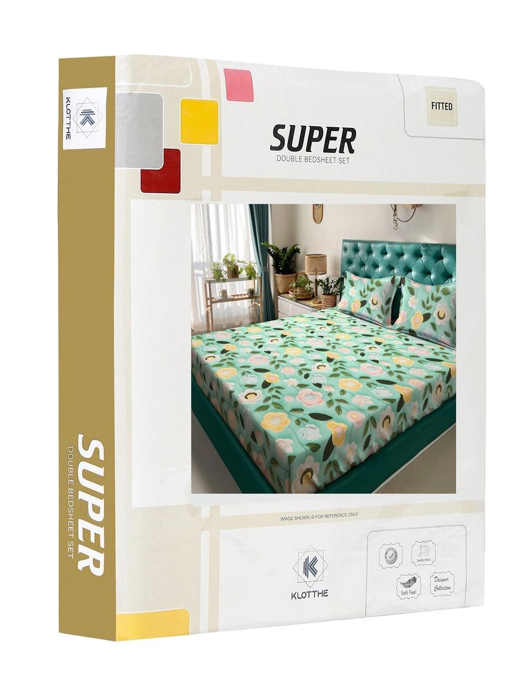 Moda Rapido X KLOTTHE Green & Pink Floral 300 TC King Bedsheet with 2 Pillow Covers