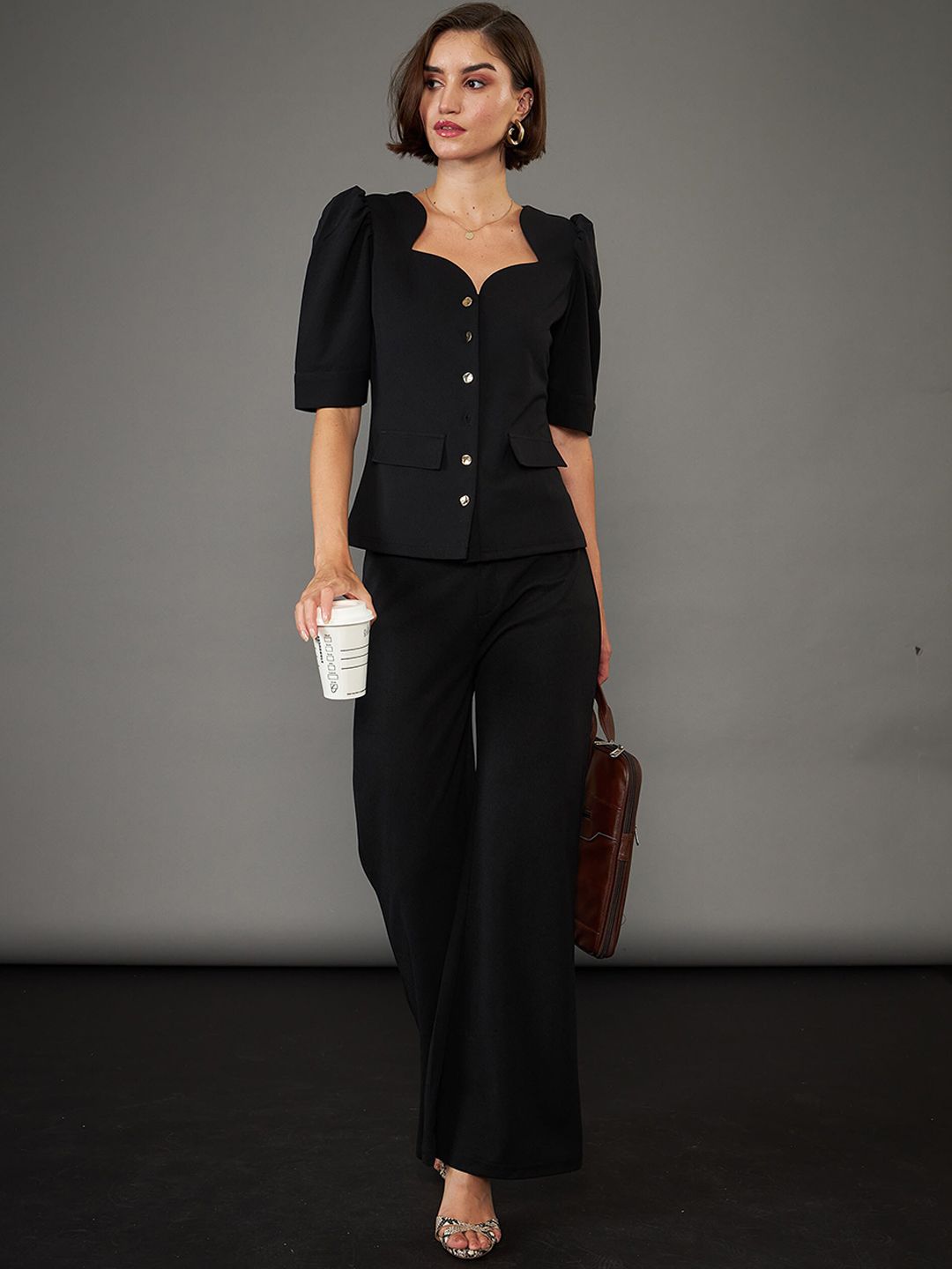 Sassafras Worklyf Wanita Bootcut High Rise
