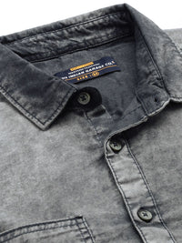 The Indian Garage Co Men Grey Checked Casual Shirt