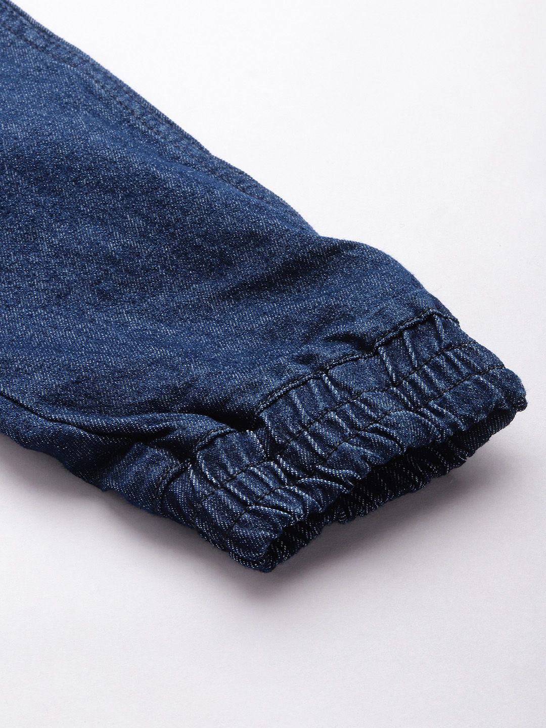 The Indian Garage Co Men Blue Light Fade Stretchable Jogger Jeans