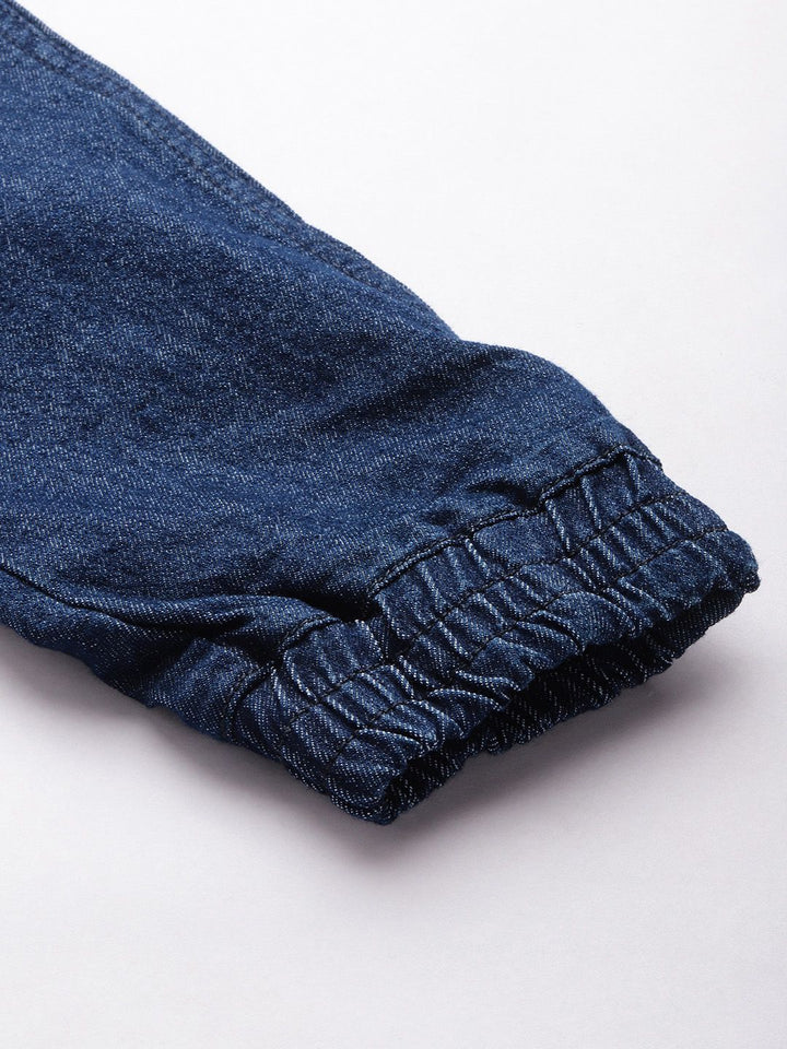 The Indian Garage Co Men Blue Light Fade Stretchable Jogger Jeans