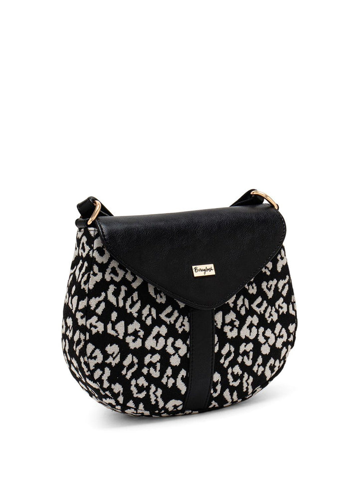 Berrylush White Animal Printed Miniature Sling Bag