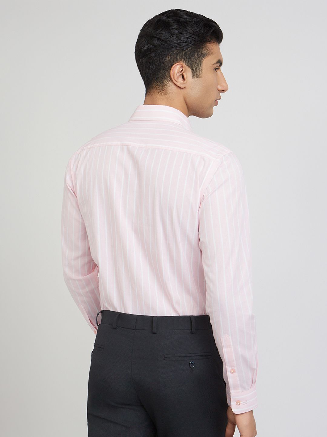 Raymond Pure Cotton Slim Fit Striped Formal Shirt