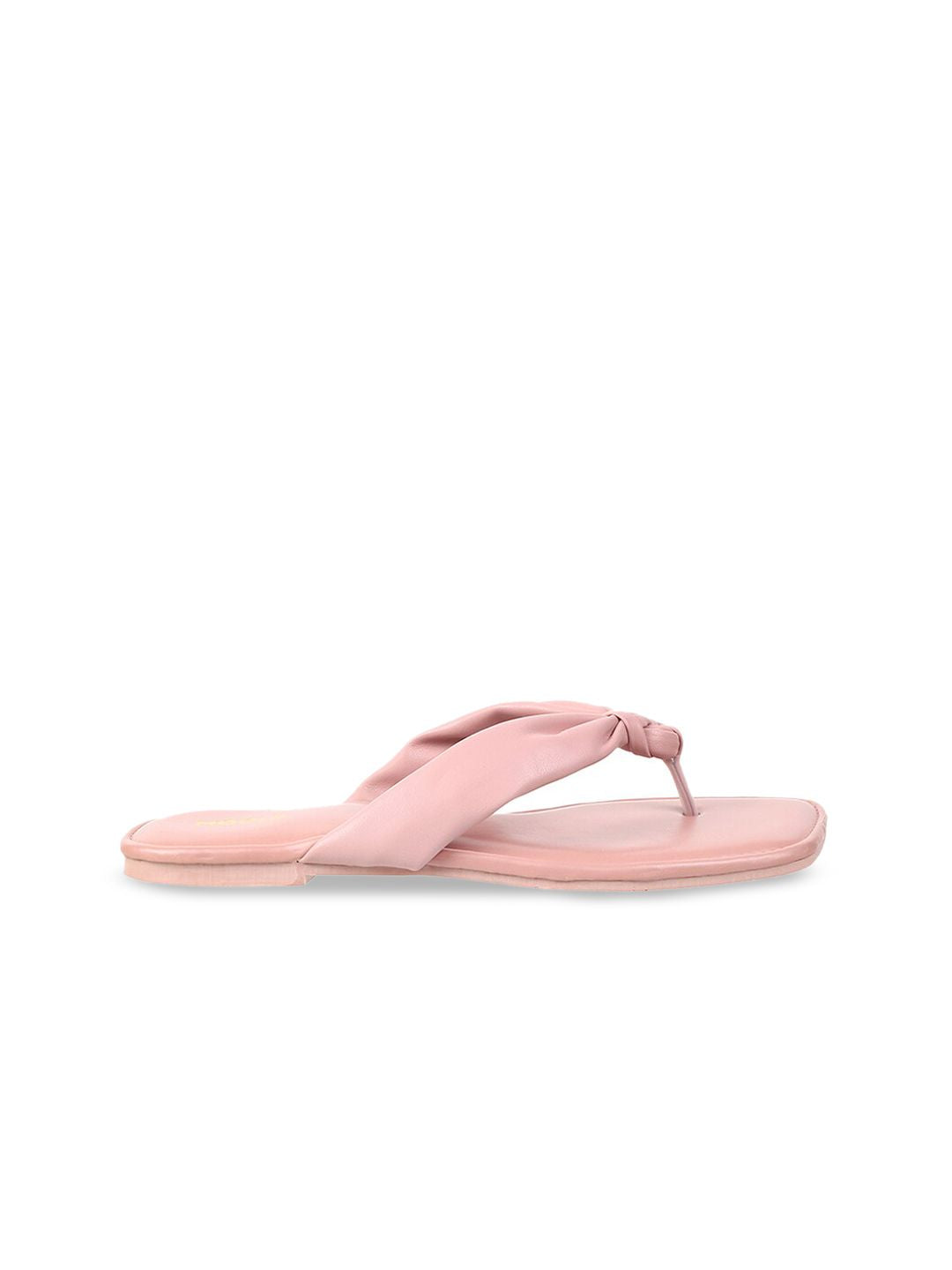 Mochi Women Pink Open Toe Flats