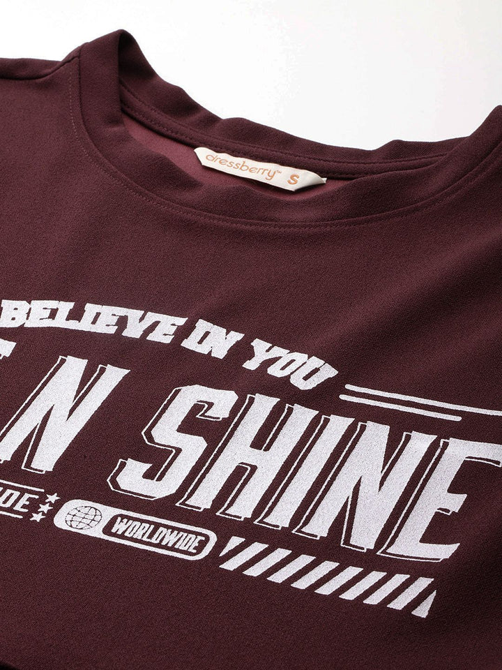 DressBerry Typography Printed Tiered A-Line Dress