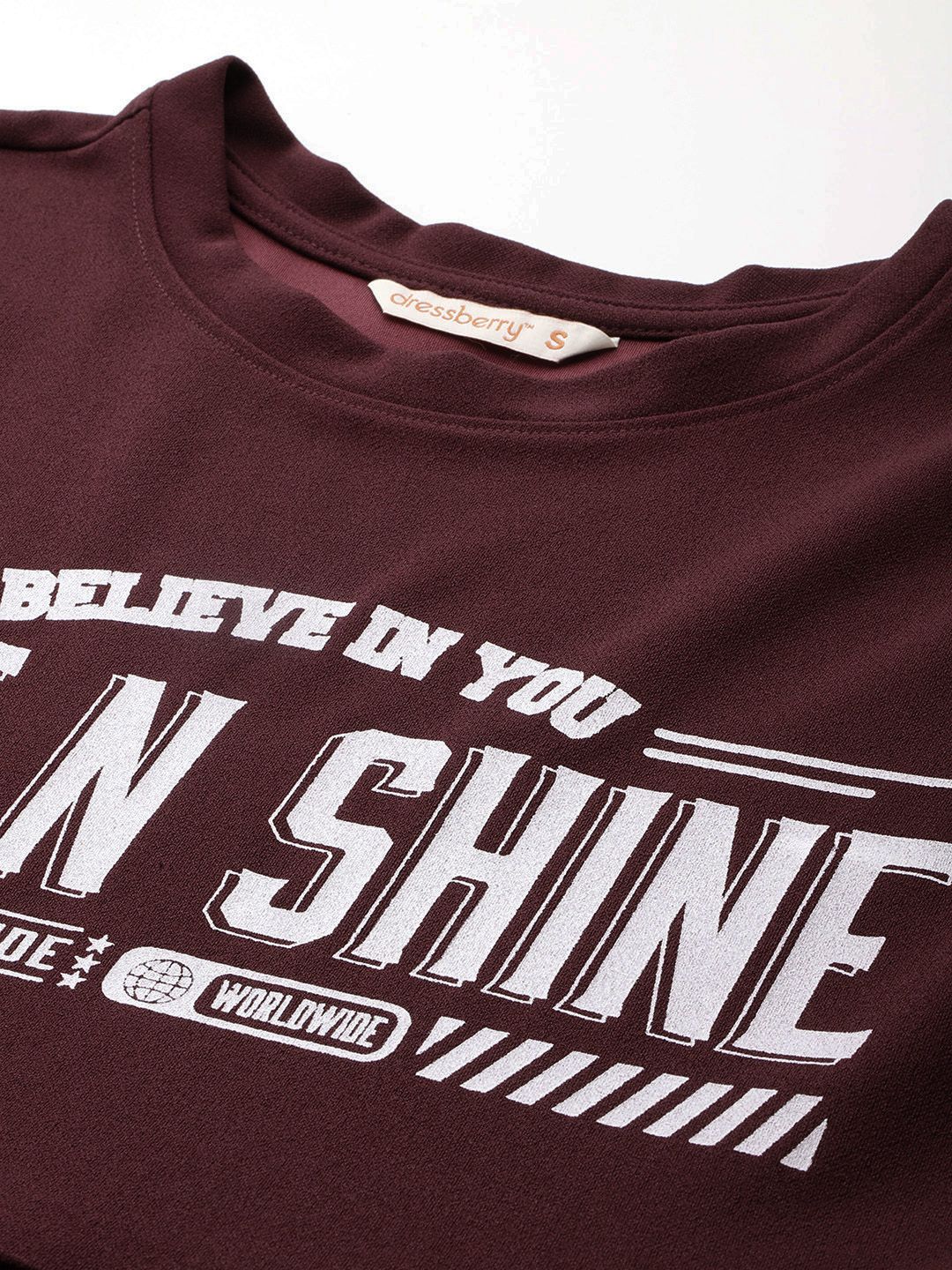 DressBerry Typography Printed Tiered A-Line Dress