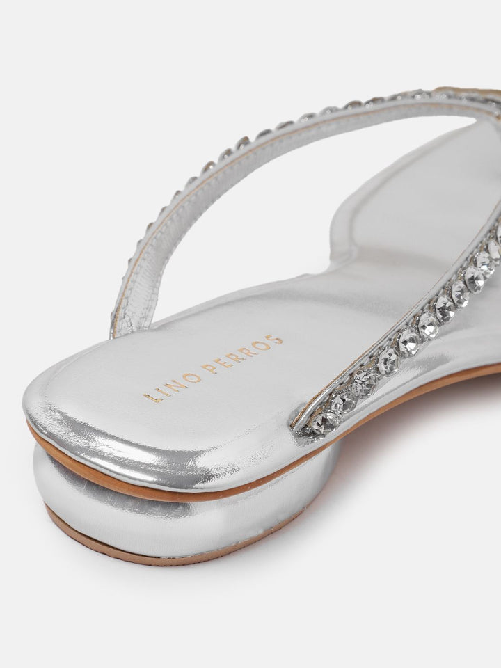 Lino Perros Women Embellished Open Toe Flats
