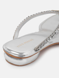 Lino Perros Women Embellished Open Toe Flats