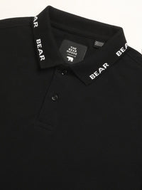THE BEAR HOUSE Slim Fit Polo Collar Pure Cotton T-shirt