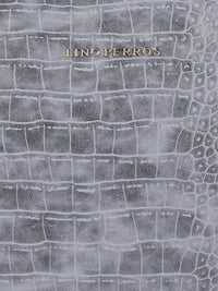 Lino Perros Blue Animal Textured PU Structured Laptop Bag