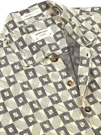 Thomas Scott Men Self Design Textured Cotton Regular Fit Semi-Sheer Casual Crochet Shirt